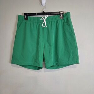 Original Use Green Swim Trunks Board Shorts Mens Large Mesh Lined Drawstring